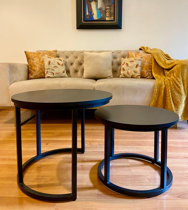 Wooden Set of 2 Nesting Tables