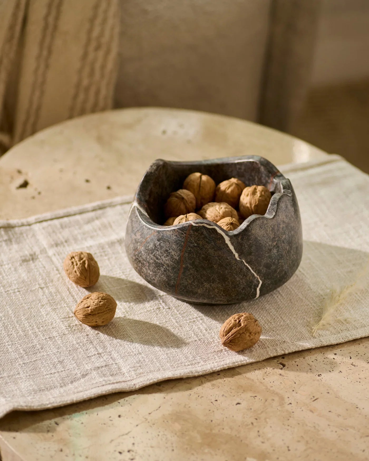 Krusa Bowl | Fossil Green Marble