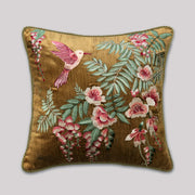 Symphony of Songbird Embroidery Cushion Cover - 18x18