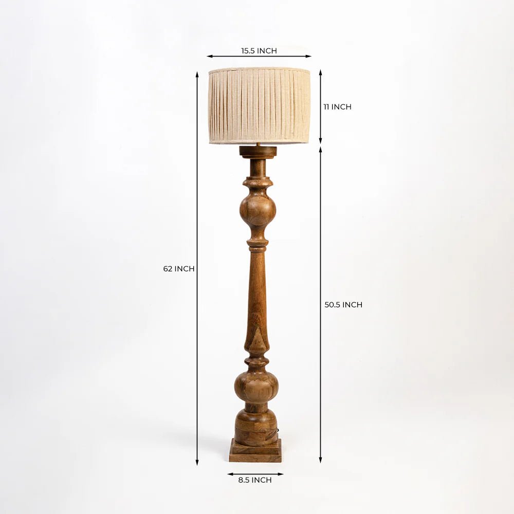 Aarav Wooden Floor Lamp