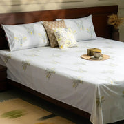 Champa Bloom Bedsheet With Pillow Covers