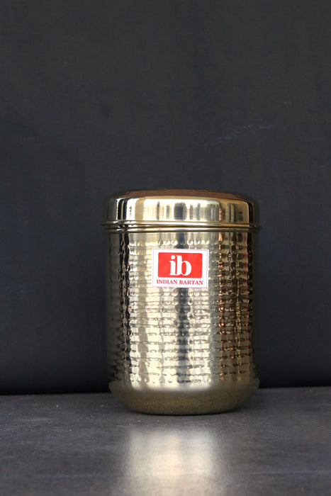 Brass Kitchen Container for Storage | Canister Dabba with Lid