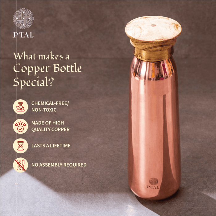 Copper Water Bottle in a Gift Box