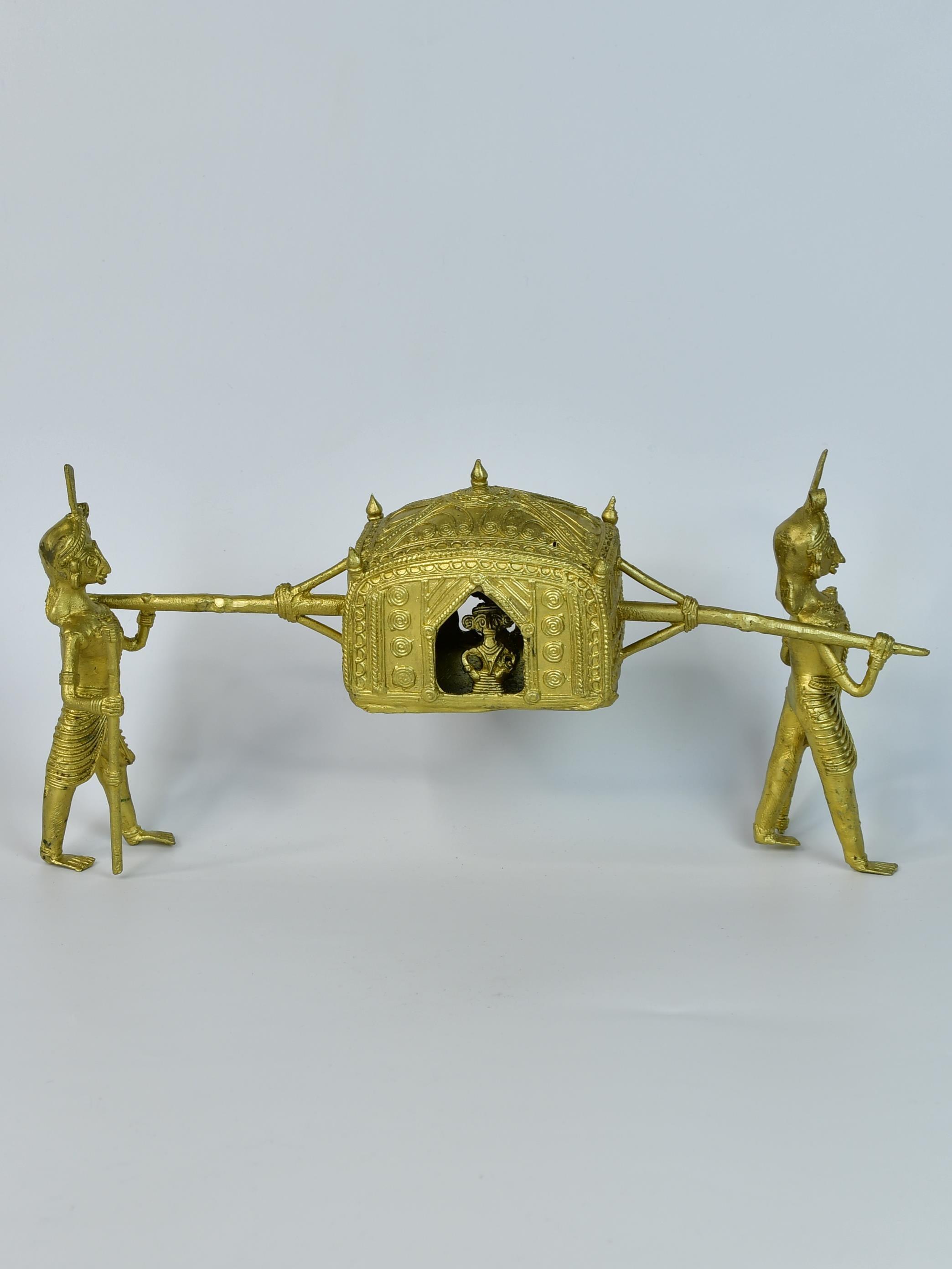 Brass Dhokra Art Wedding Palki: Elite Décor