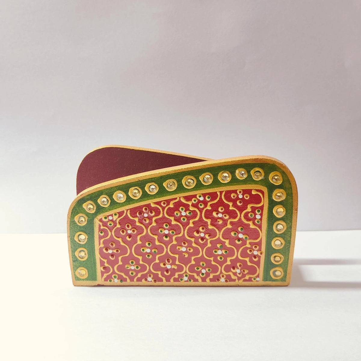 Meenakari Red Napkin Stand