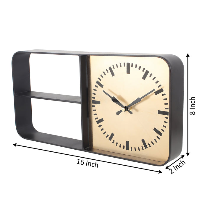 Timekeeper Shelves Wall Clock