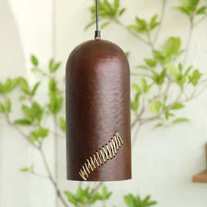 Fukan Cane & Mild Steel Hanging Lamp Light | Designer Pendant Light for Indoor & Outdoor