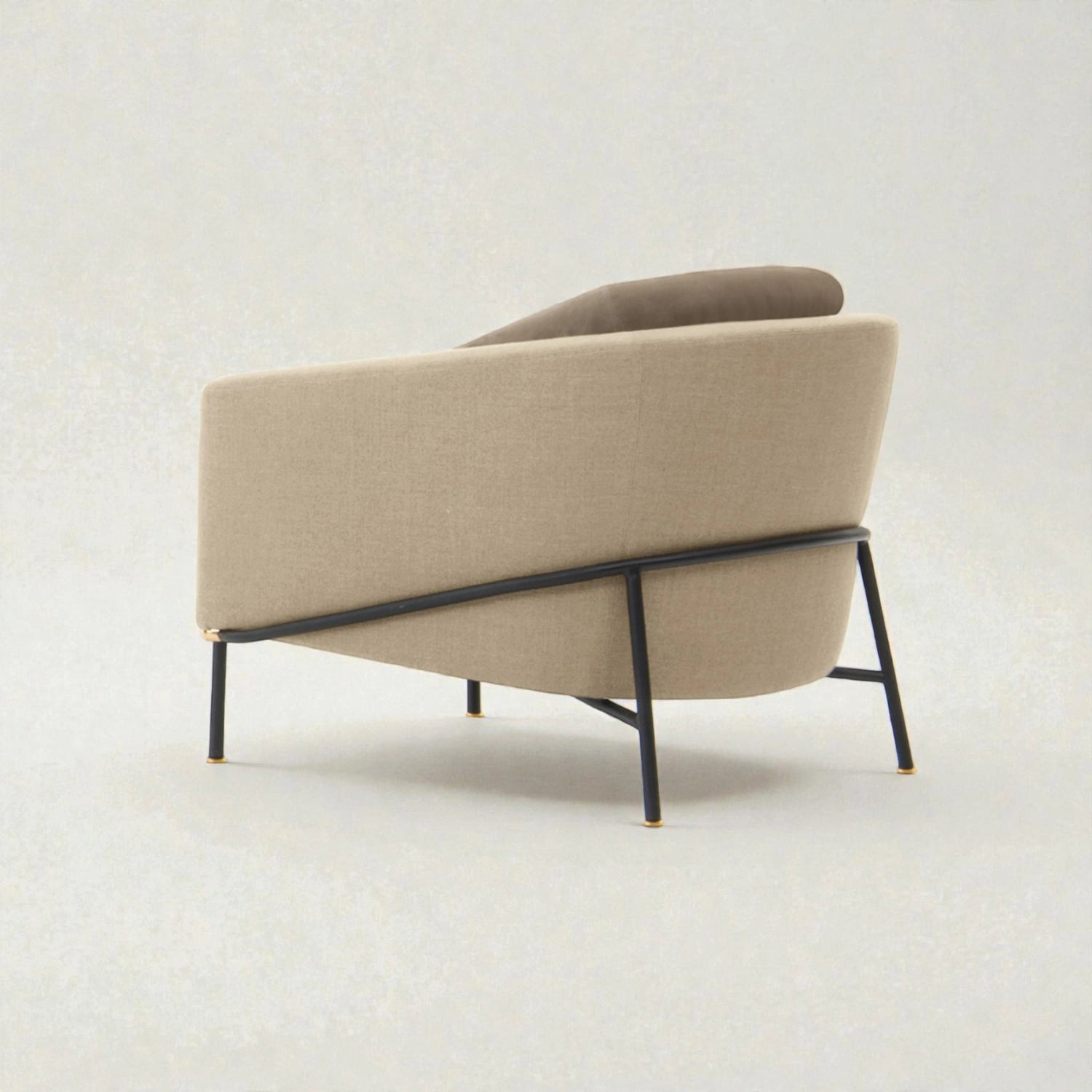 Nolan Metal Legs & Fabric Upholstery Armchair