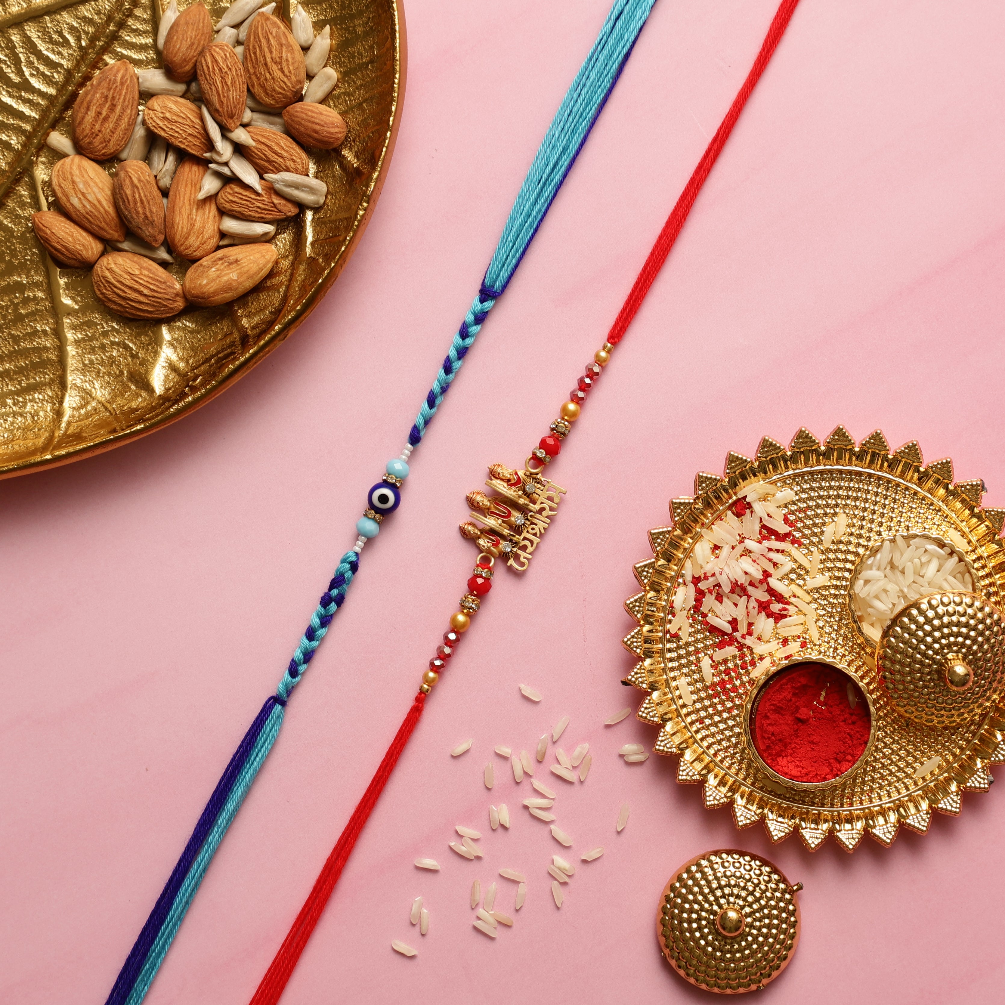 Sacred Royalty Ram Darbar Idol Rakhi Gift Set