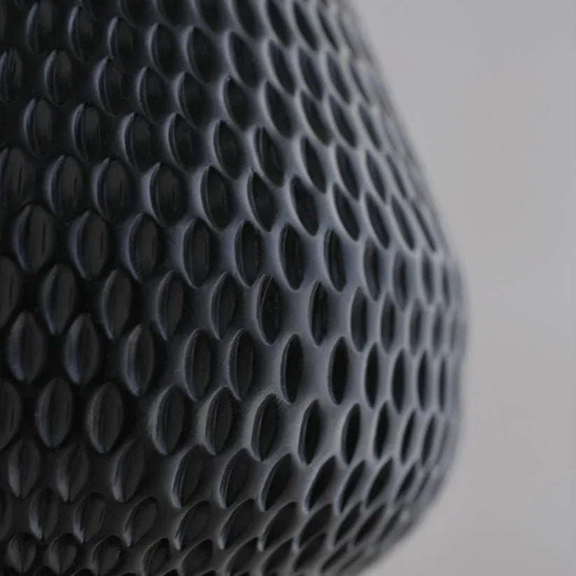 Bella Black Repoussed Hanging Lamp