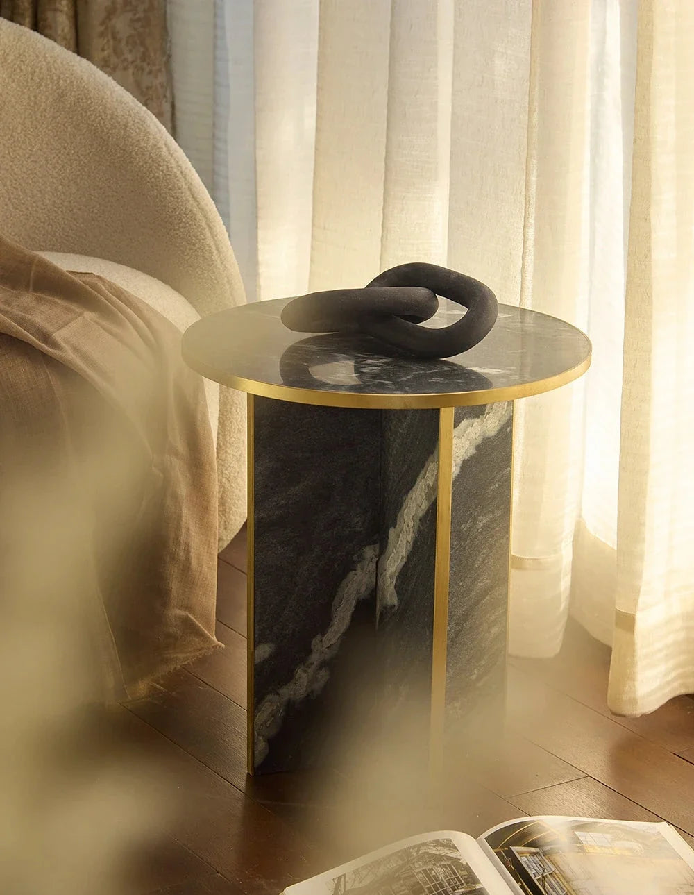 J-Lo - Selvara Black Marble | Side Table