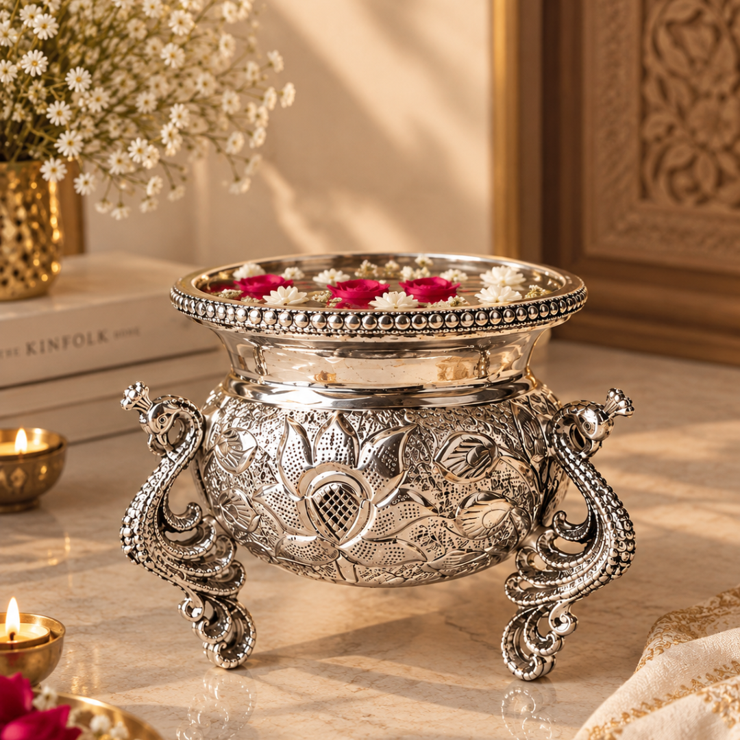 Silver-Plated Peacock Heritage Bowl