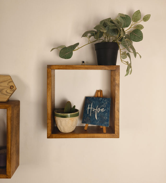 George Iii Rectangular Shaped Set of 3 Wooden Wall Shelves