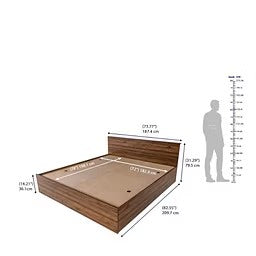 Torrus Engineered Wood King Size Bed With Storage