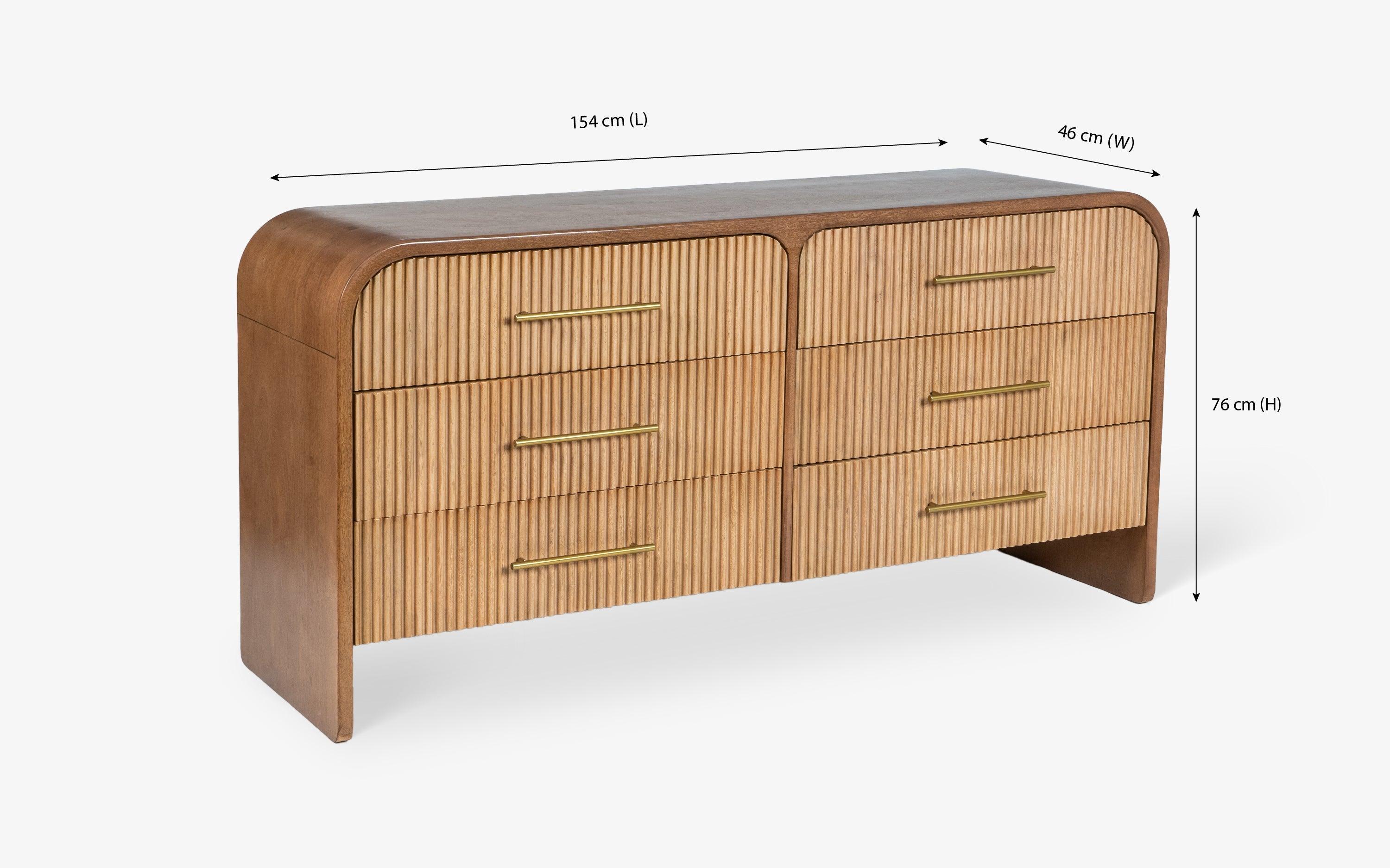 Linn Chest of Drawers | Mango Wood and Mango Veneer