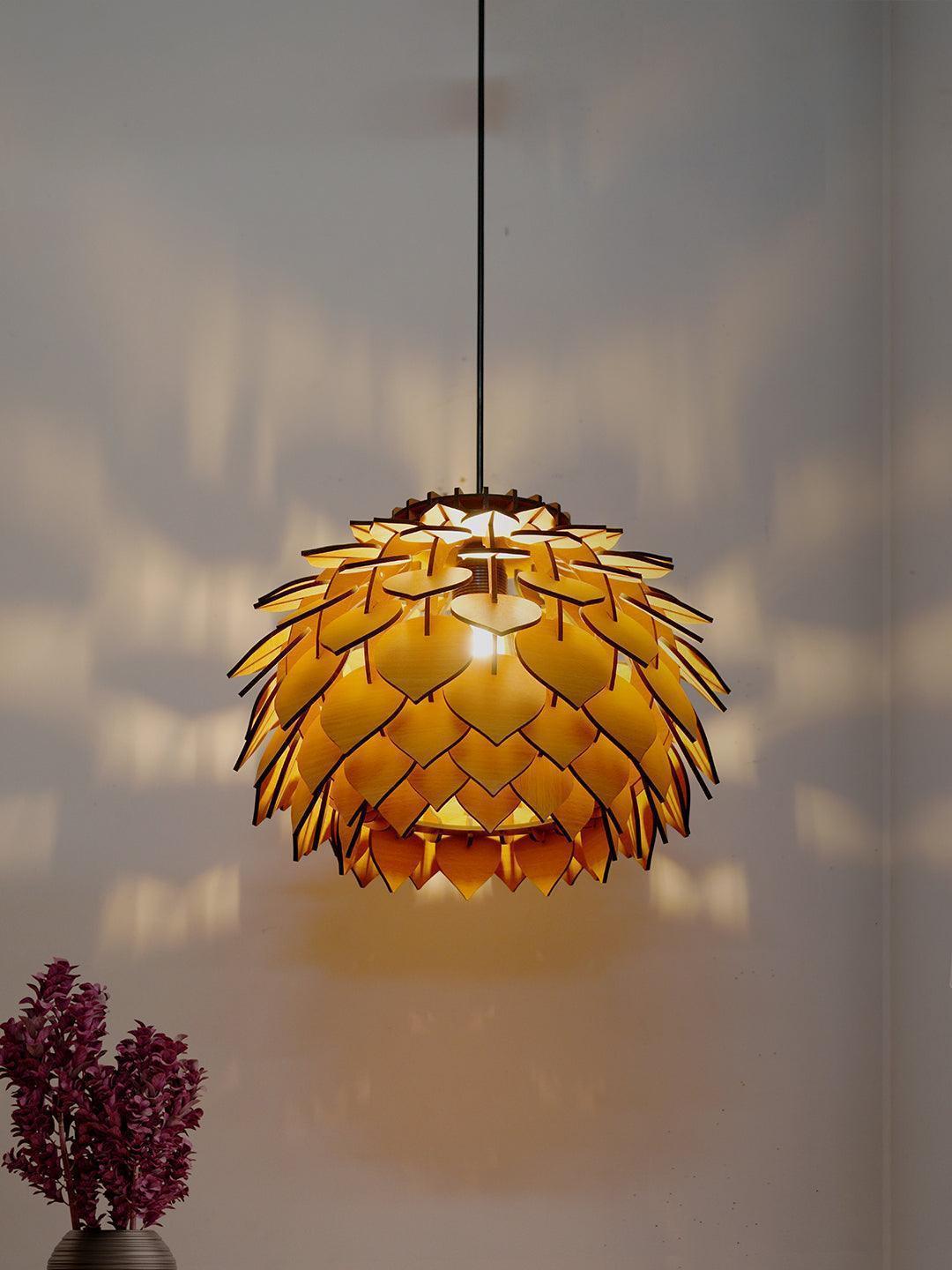 Pine Cone Laser Cut Hanging Ceiling Light Lamp