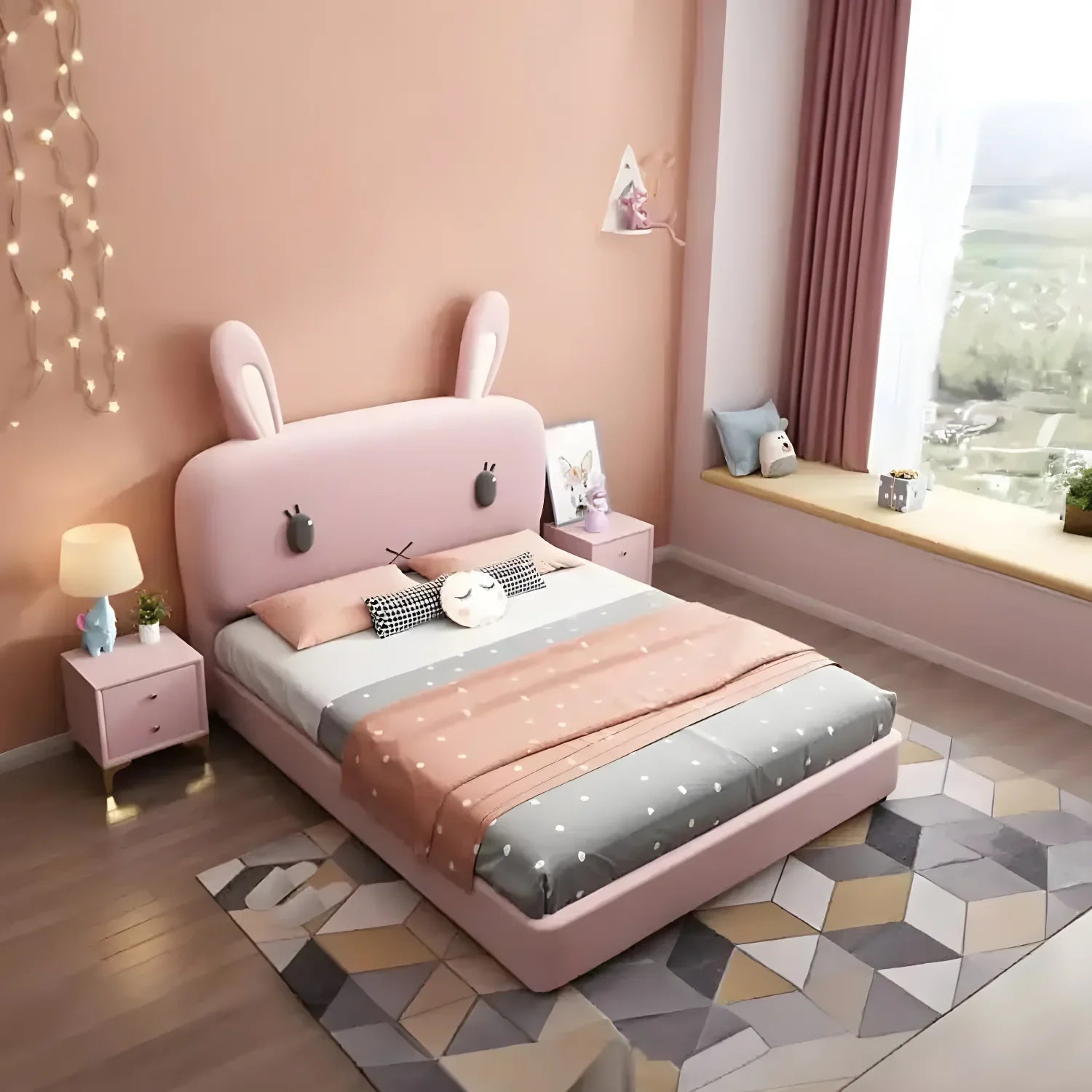 Modern Elegant Pikachu Design Queen Size Bed for Children