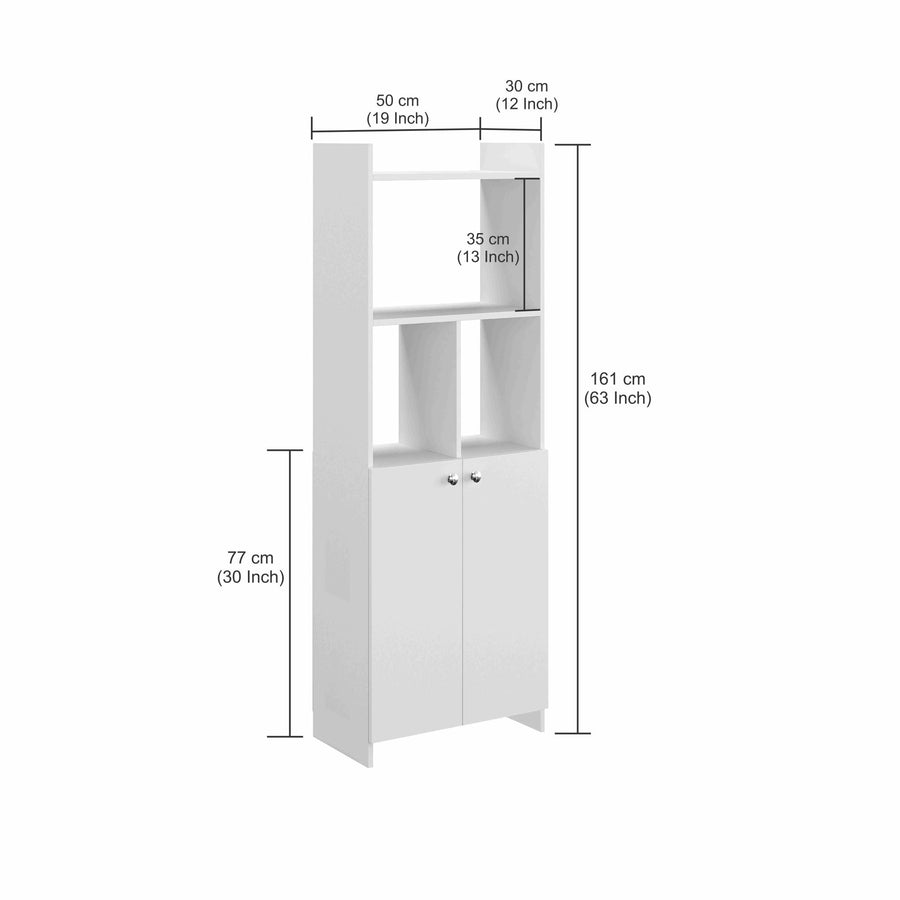 Bookshelf with Doors and Storage Cabinet - Prizm