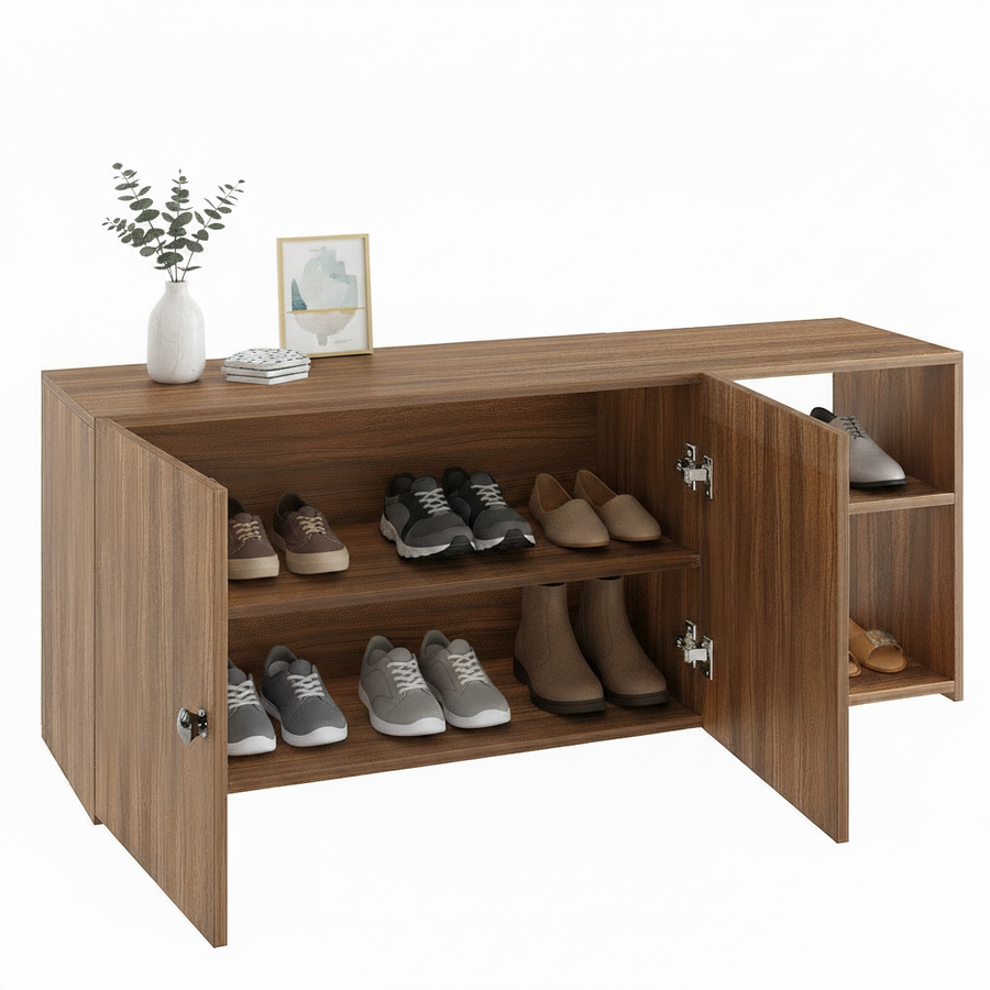 Shoe Rack Cabinet with Doors and Storage - Cosmos