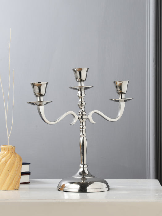 Metal Candelabra Candle sticks Holder - Nickel