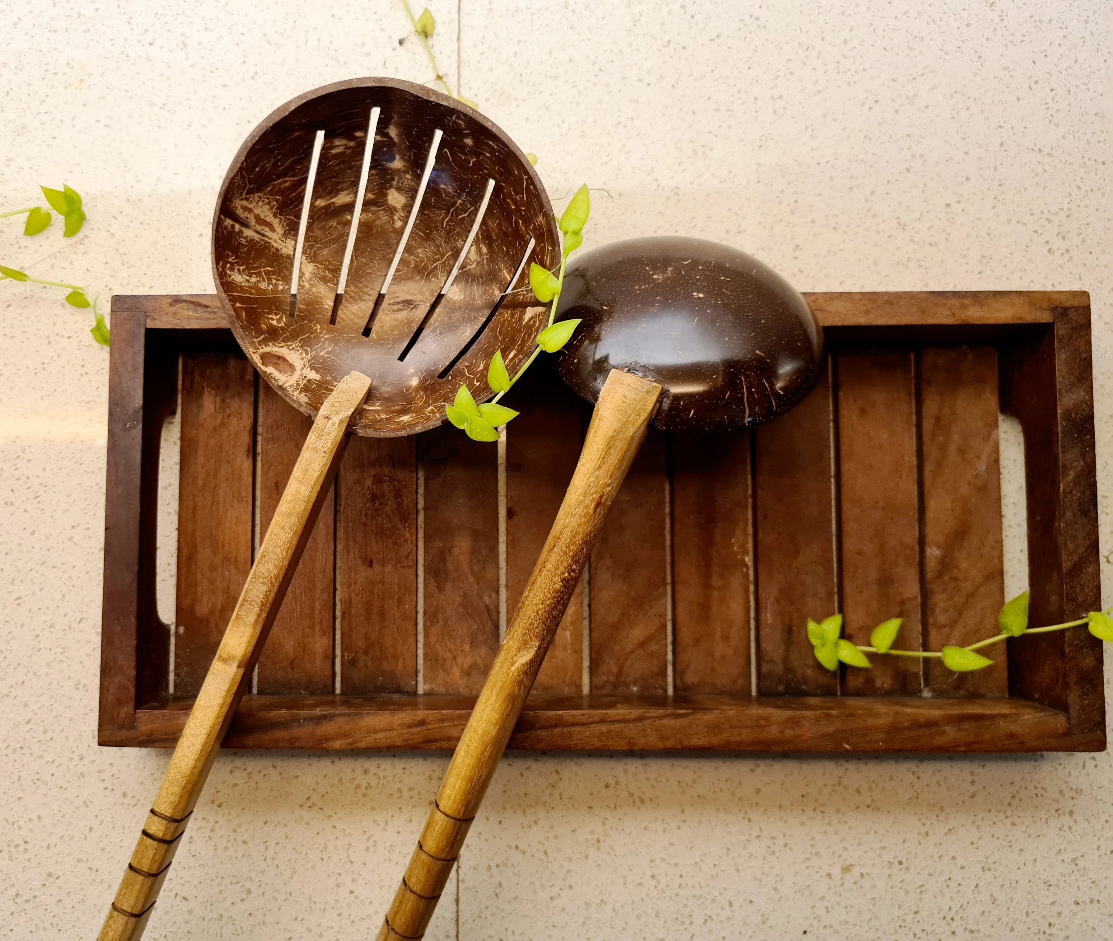 Coconut Shell Cooking Set - Set of 2