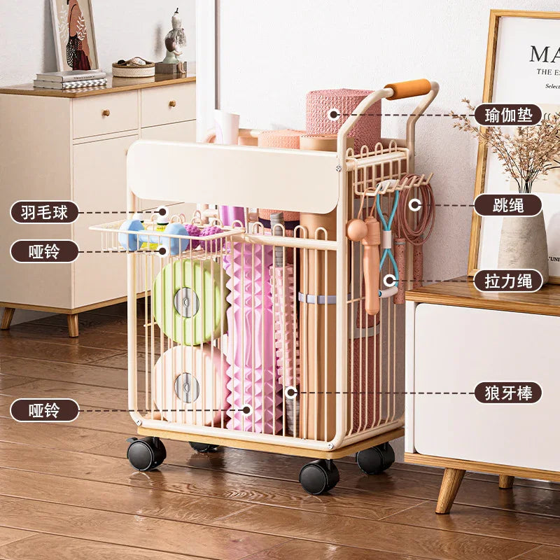 Yoga Equipment Storage Cart