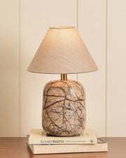 Dune - Forest Brown & Linen lampshade | Table Lamp