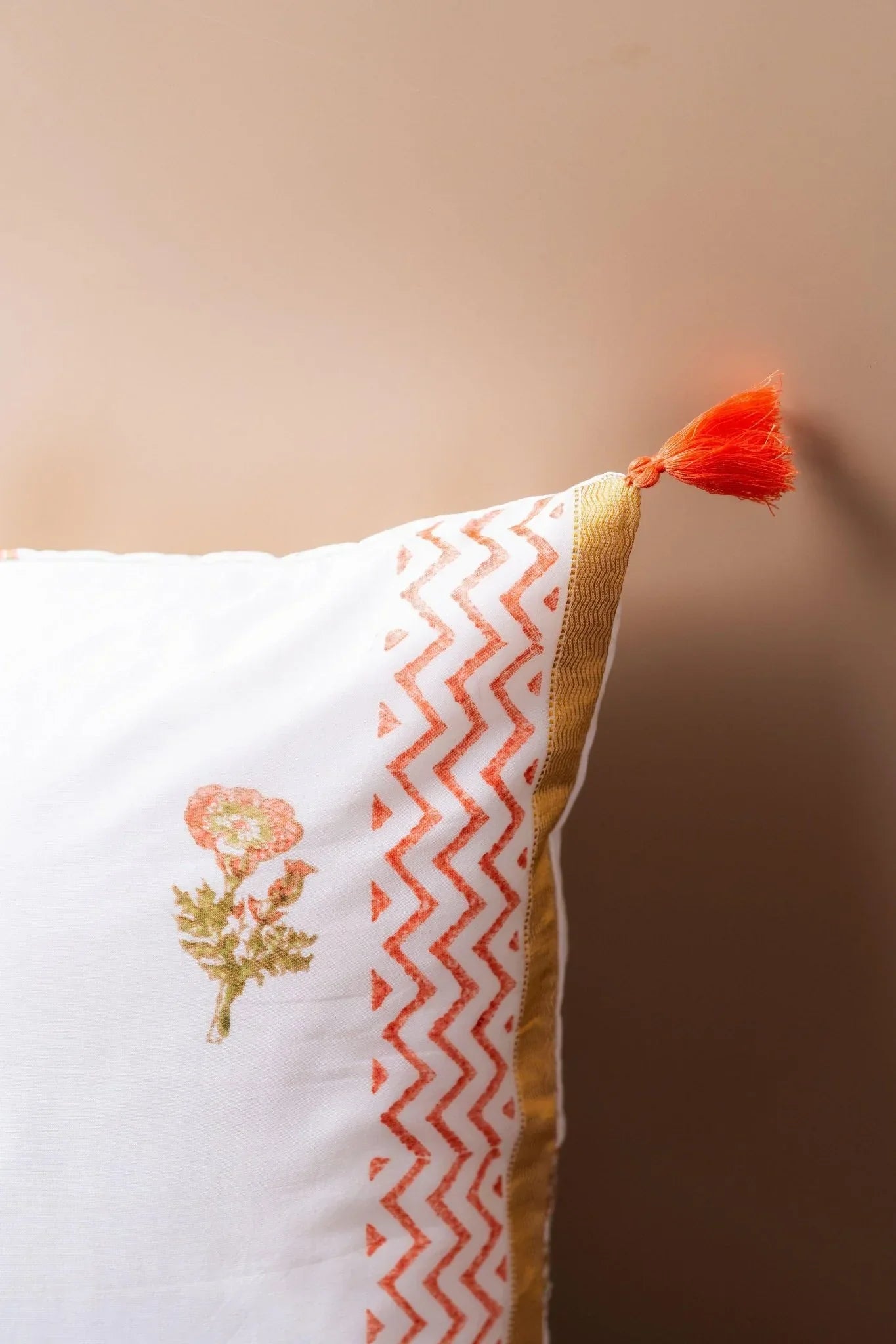 Whispers of Chanderi Collection - Floral Elegance Chanderi Silk Cushion Covers