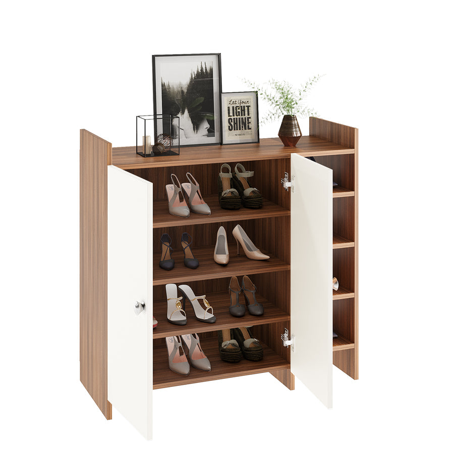 Shoe Rack Cabinet with Doors and Storage - Salosia