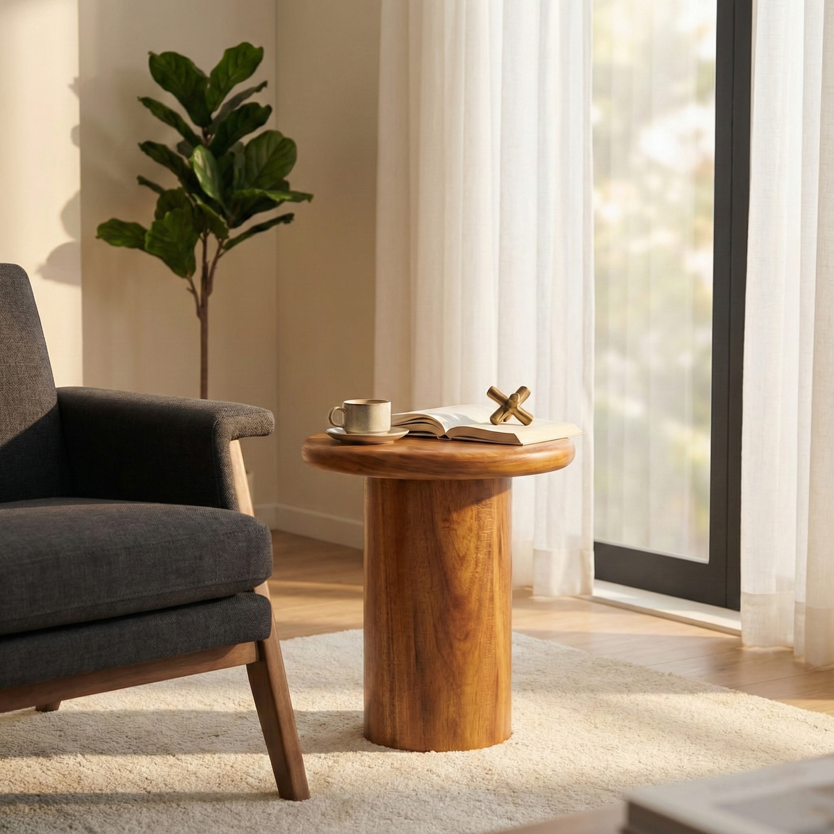 Santorini Side Table | Tea and Coffee Table for Home Decor