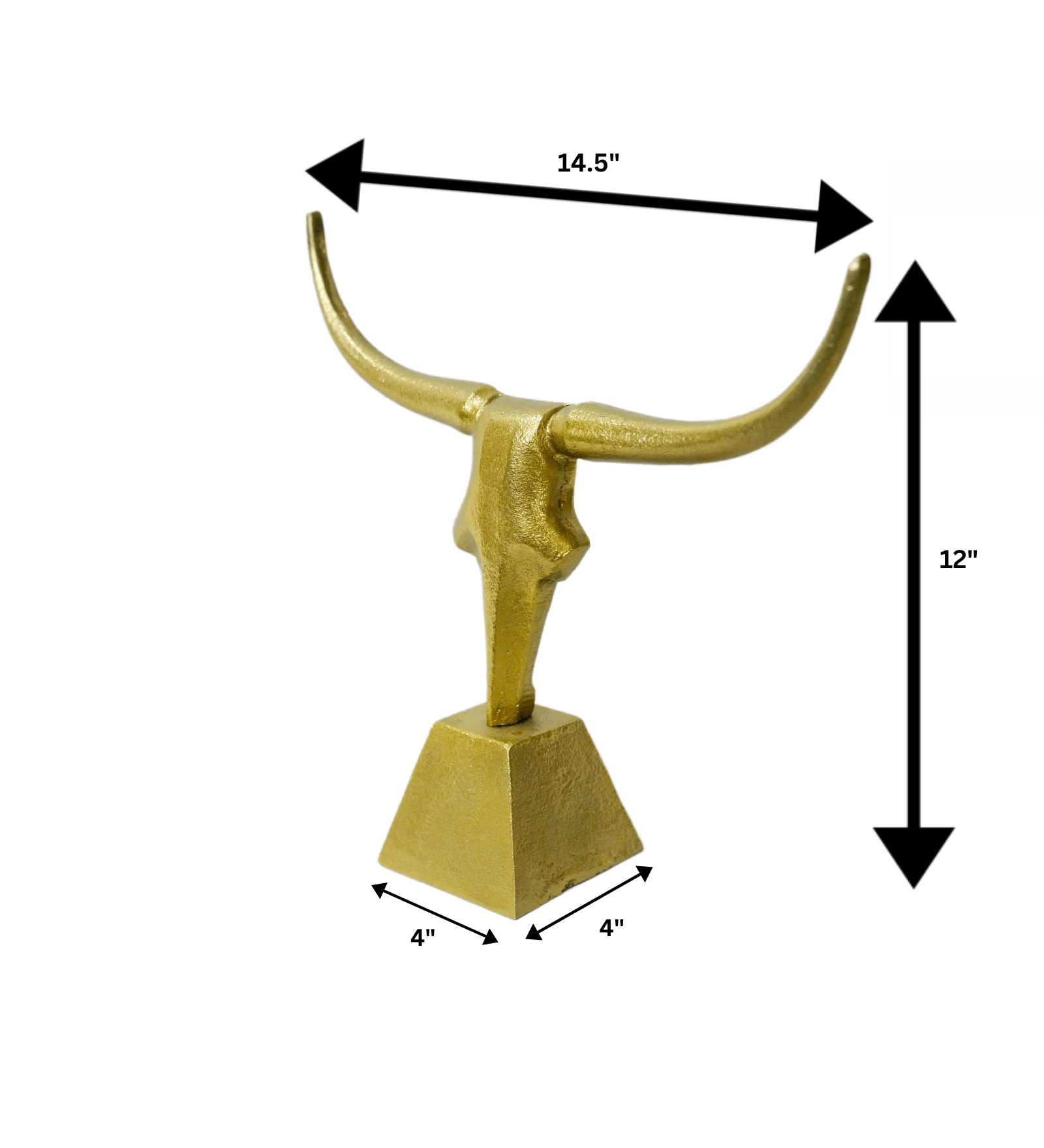 Decorative Bull's Head, Finished in a Rich Gold. Home and Office Decorative Table Top Showpiece, Decor and Gift for Living Room, Bedroom, Showcase, Office Desk