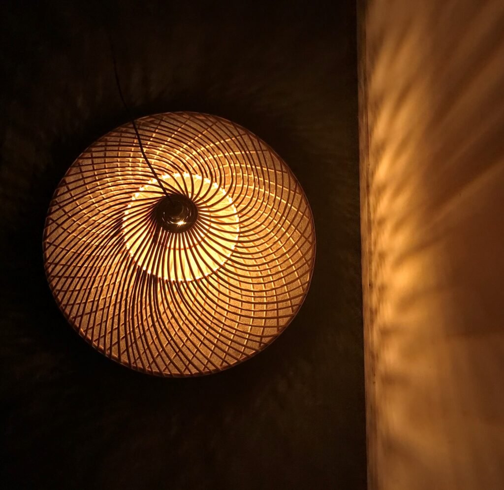 TOKRA Handwoven Rattan Pendant Lamp | Bamboo Style Ceiling Light for Living & Dining Spaces