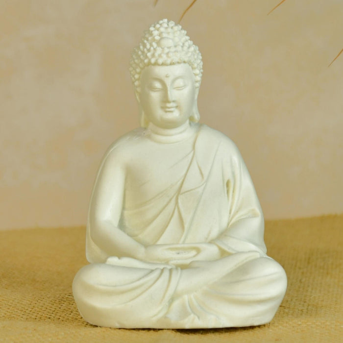 White Resin Buddha