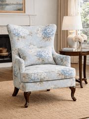 Imperia Premium Floral Wingback Accent Chair