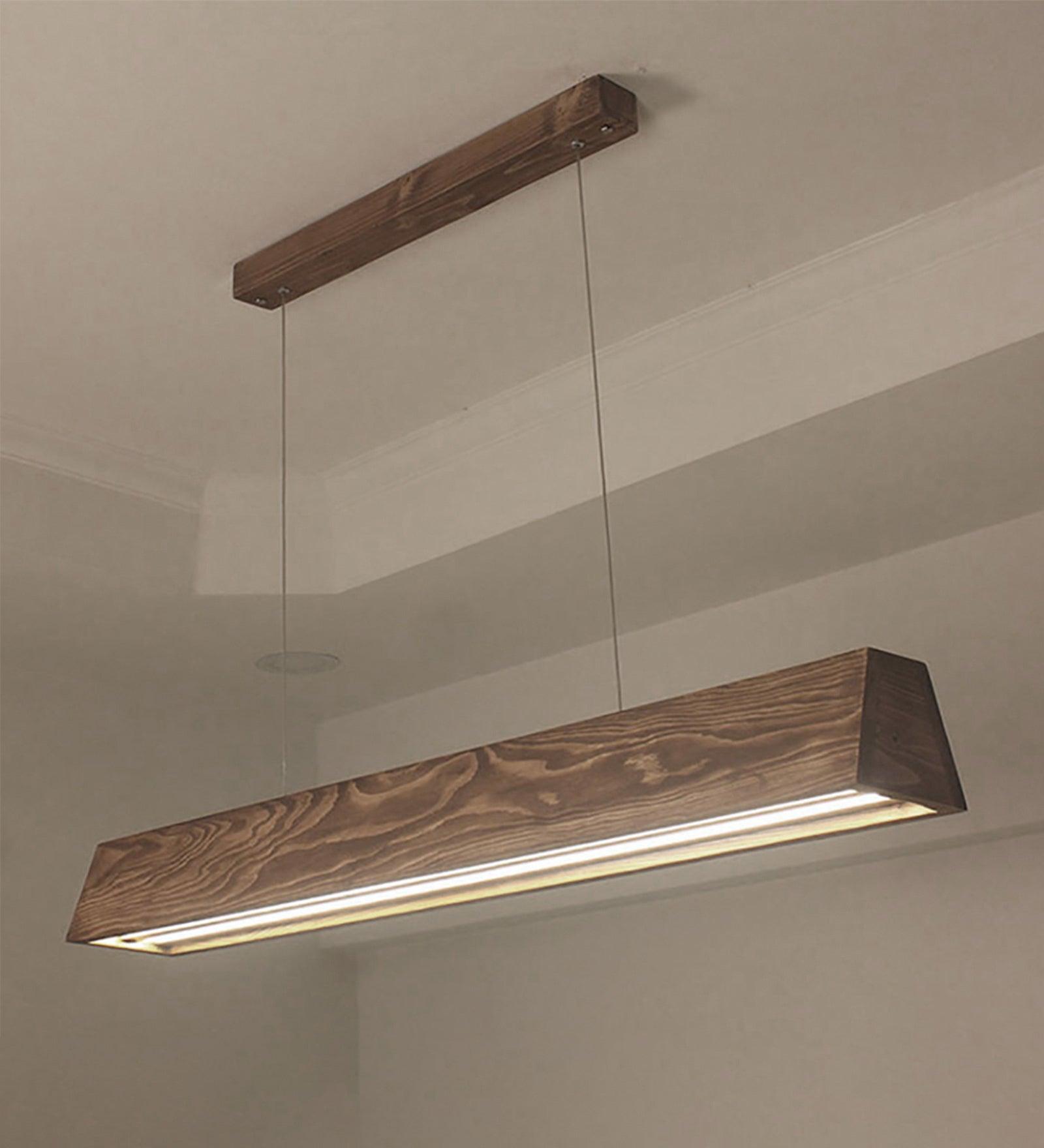 Sirius Brown Wooden Led Hanging Lamp | Pendant Lights for Living Room