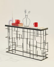Checkerboard Chic console table | Minimalist Console Side Table