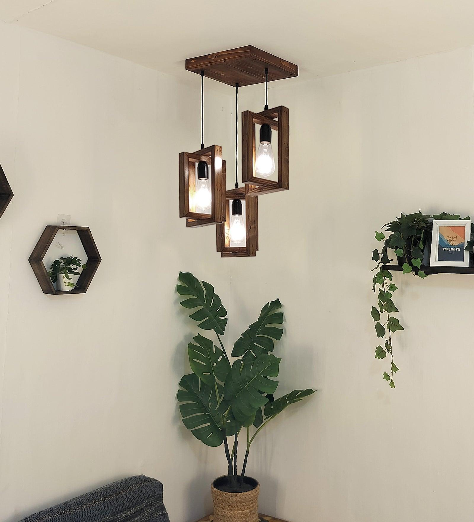 Gyro Brown Cluster Hanging Lamp