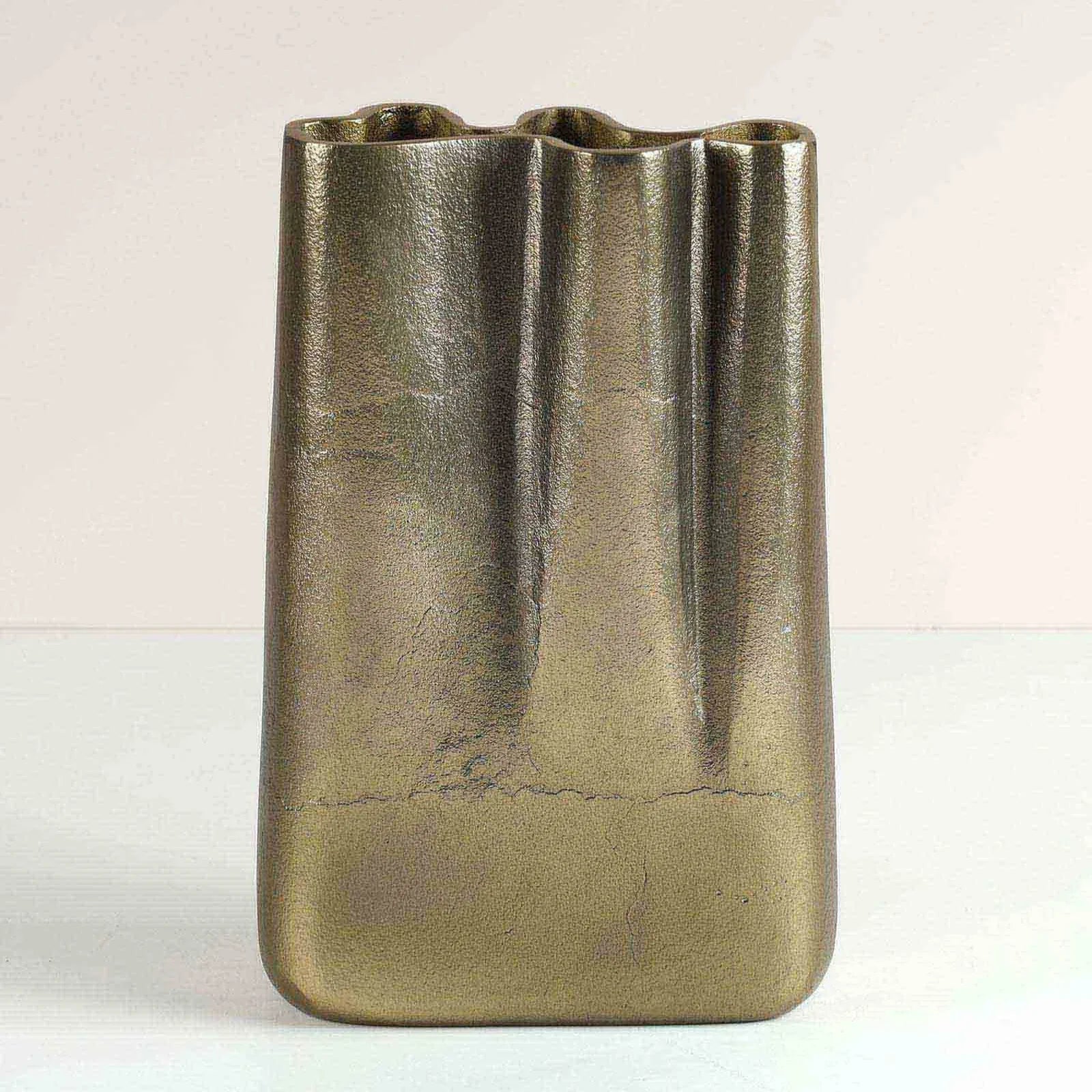Peru Vase | Brass Antique Finish In Gold Color