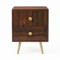Slat Bedside Table | Sofaside Table with Drawer
