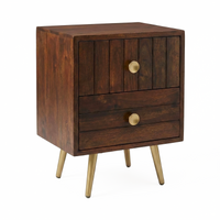 Slat Bedside Table | Sofaside Table with Drawer