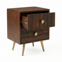 Slat Bedside Table | Sofaside Table with Drawer