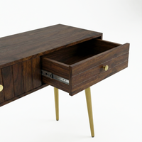Slat Console Table | Sofaside Table with Drawer