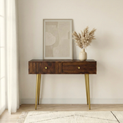 Slat Console Table | Sofaside Table with Drawer