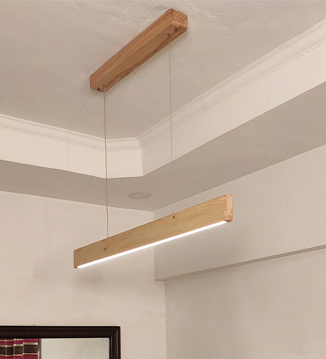 Slimline Wooden Led Hanging Light | Pendant Lights for Living Room