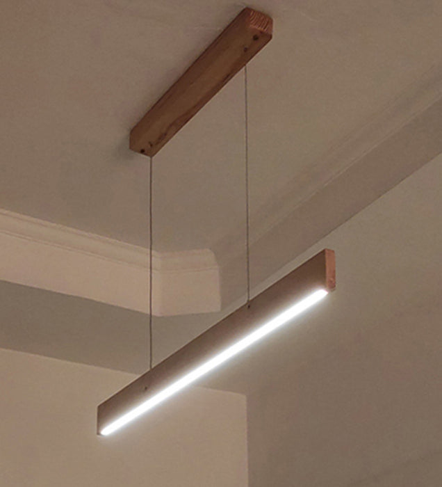 Slimline Wooden Led Hanging Light | Pendant Lights for Living Room