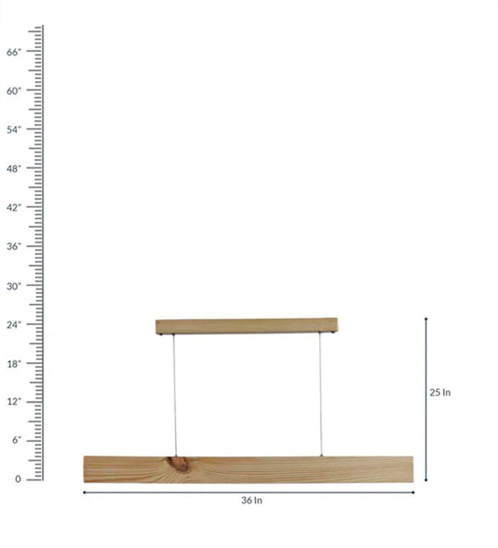 Slimline Wooden Led Hanging Light | Pendant Lights for Living Room