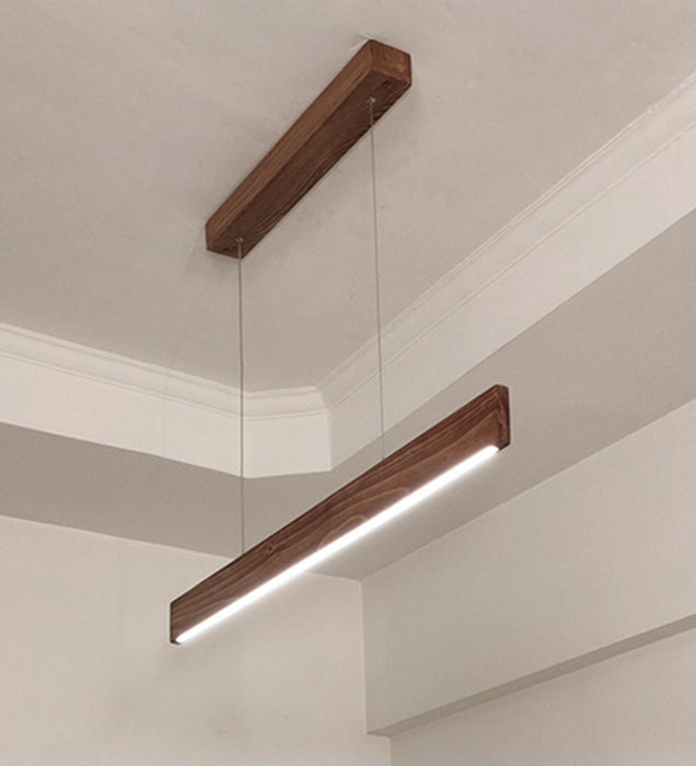 Slimline Wooden Led Hanging Light | Pendant Lights for Living Room