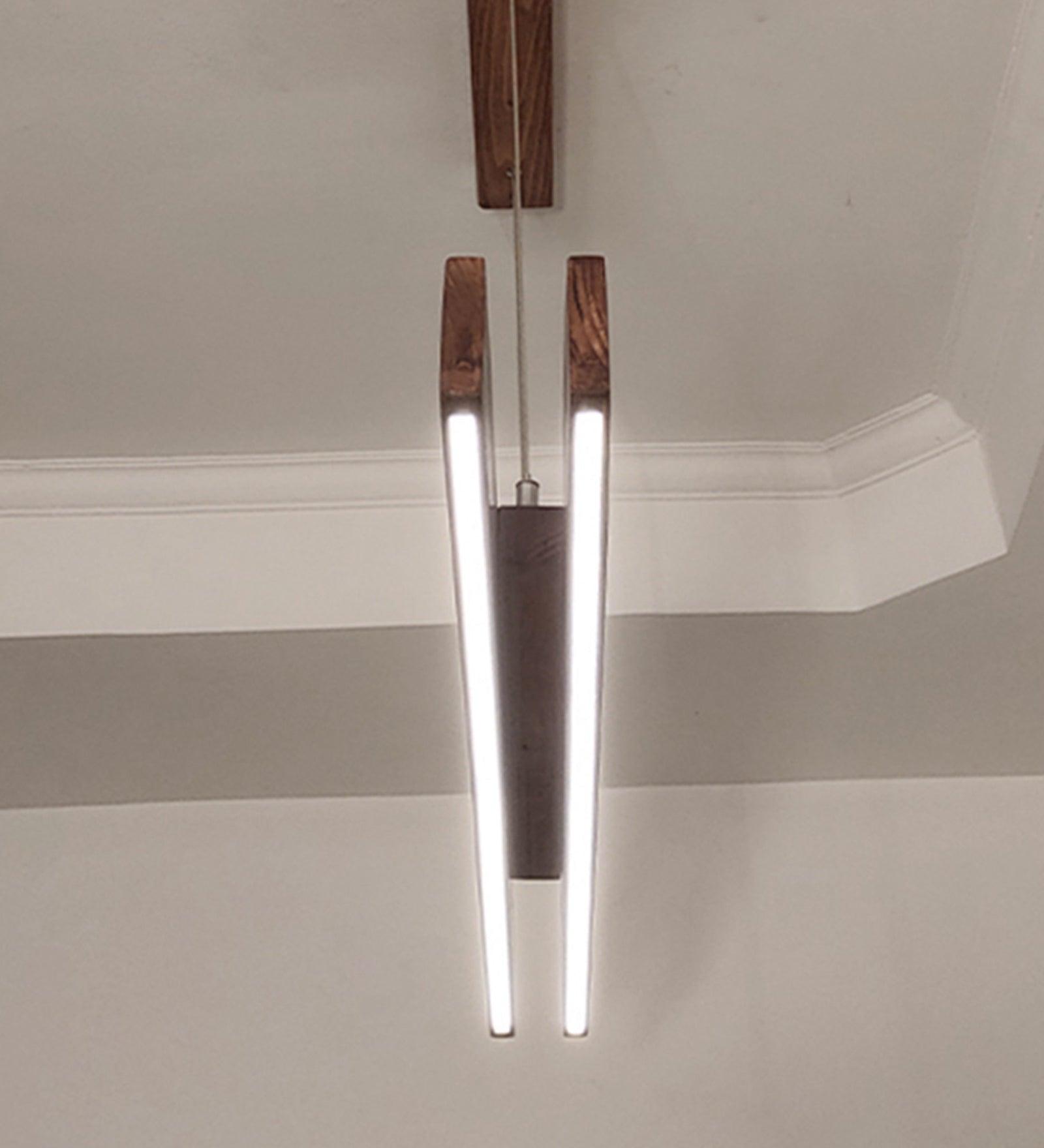 Slimline  Wooden Led Hanging Lamp 36 Duo | Pendant Lights for Bedroom