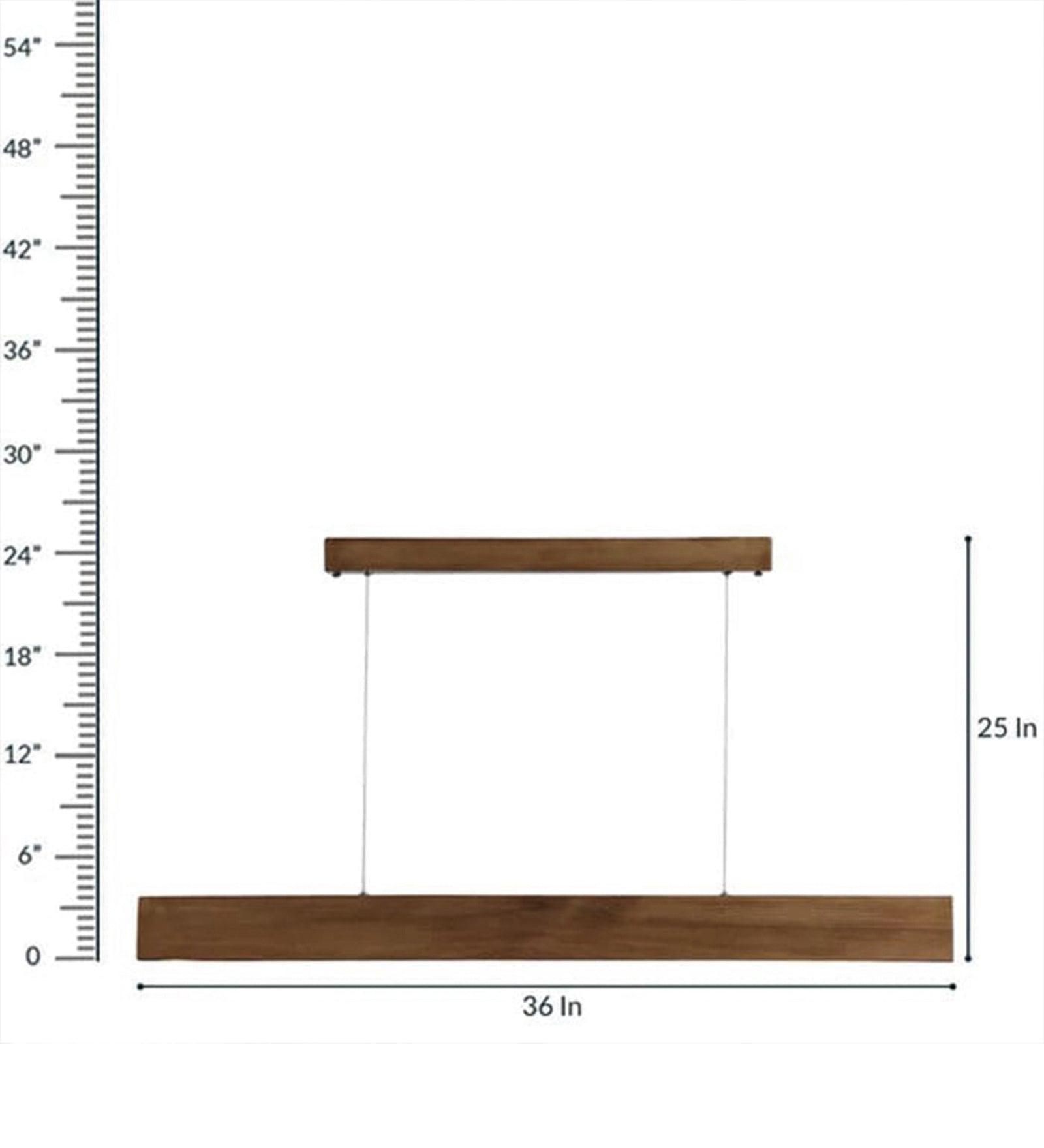 Slimline  Wooden Led Hanging Lamp 36 Duo | Pendant Lights for Bedroom