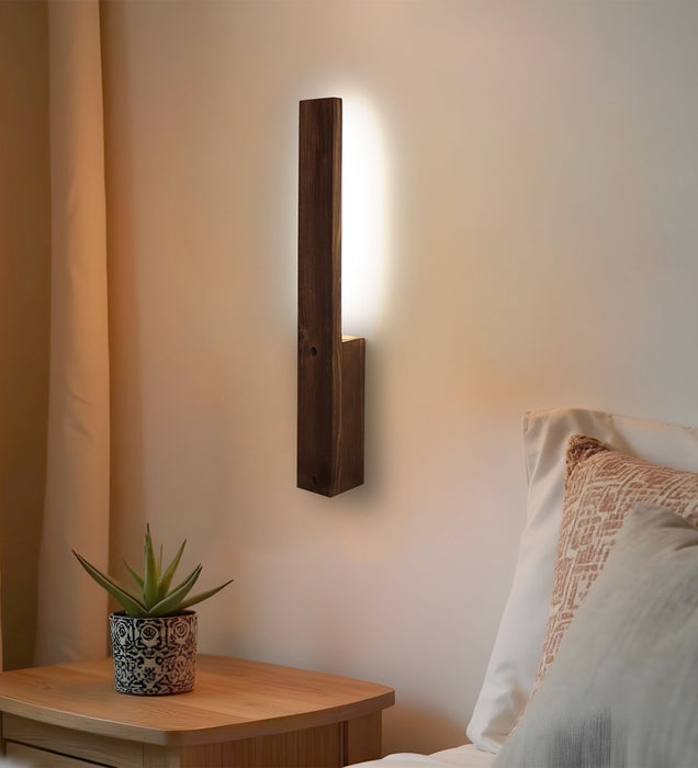 Slimline Brown Wooden Led Wall Light & Wall Lamp Shades for Home Decor